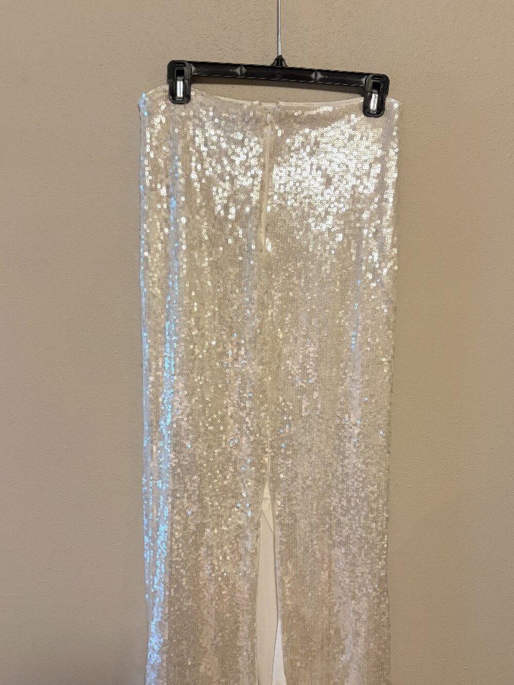 Mare Mare Anthropologie Sequin Shine Column Maxi Skirt Ivory M